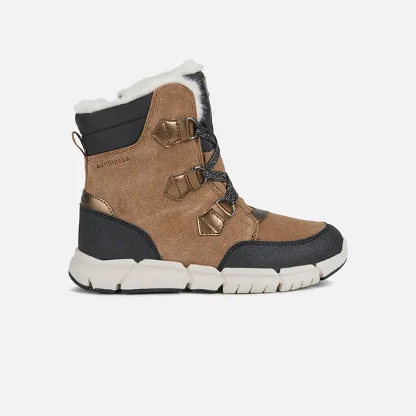 GEOX Light Brown Girls' Ankle Boots Geox Flexyper AB - Girls