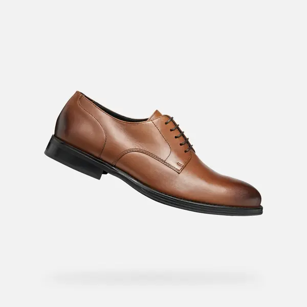 GEOX Light brown men's formal shoes Geox Barberigo - Men's