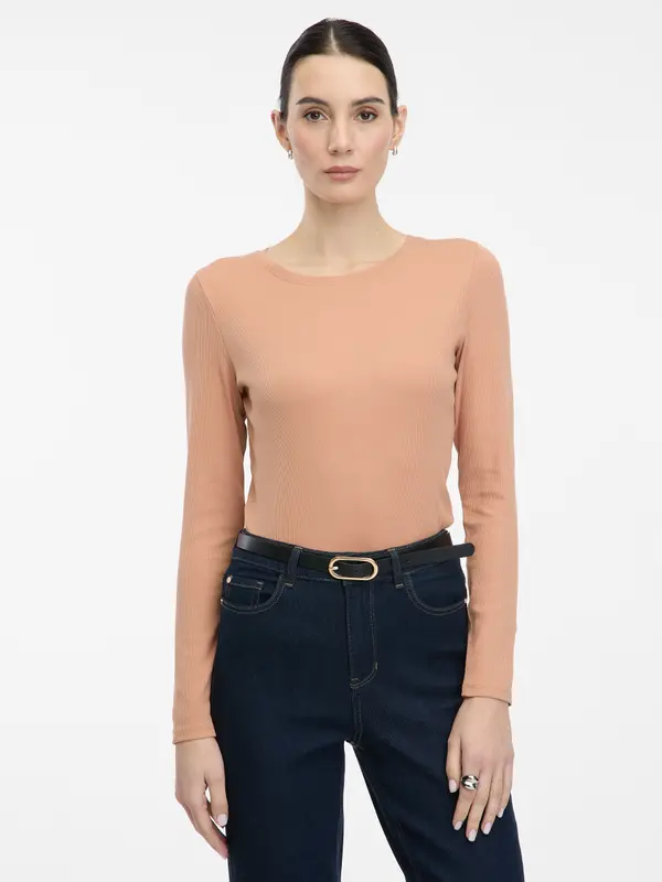 Orsay Light Brown Women's Long Sleeve T-Shirt ORSAY - Women's