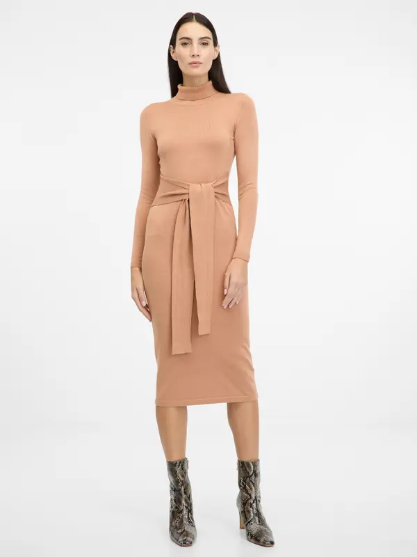 Orsay Light Brown Women's Midi Dress ORSAY - Women's