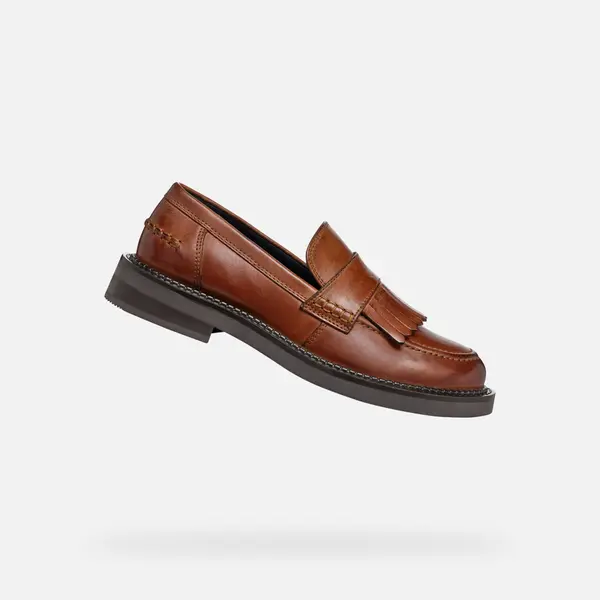 GEOX Light brown women's moccasins Geox Serilda - Women's
