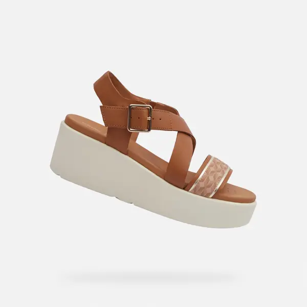 GEOX Light brown women's sandals Geox Xand 2.2S - Women's