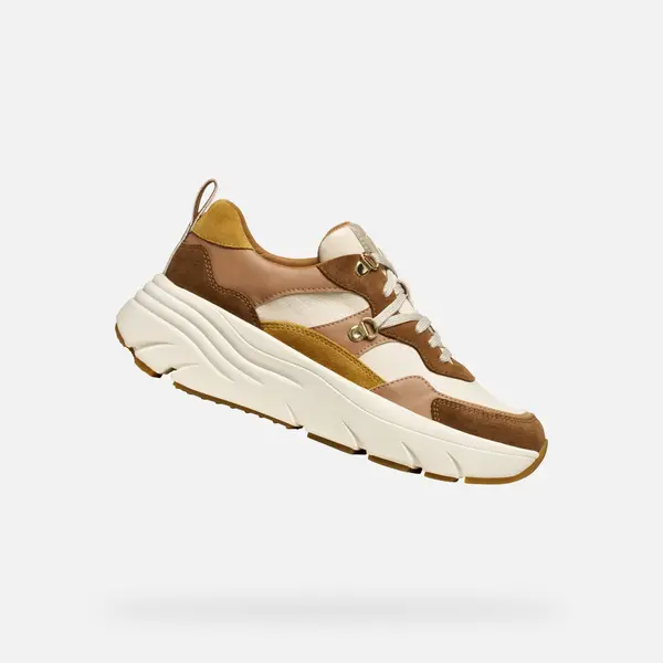 GEOX Light brown women's sneakers Geox Diamanta - Women's