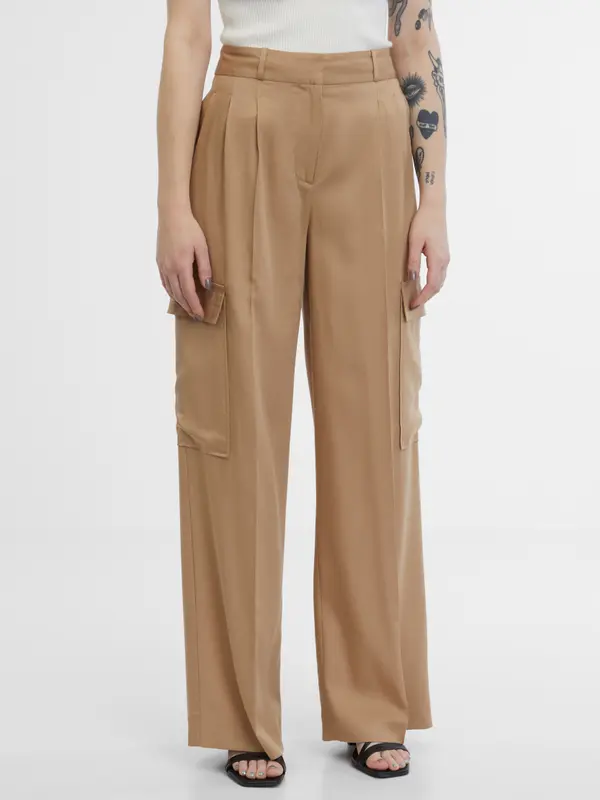 Orsay Light brown women's trousers ORSAY