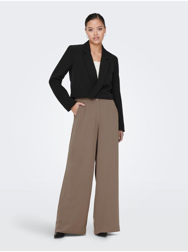 JDY Light Brown Women's Wide Pants JDY Vincent - Ladies