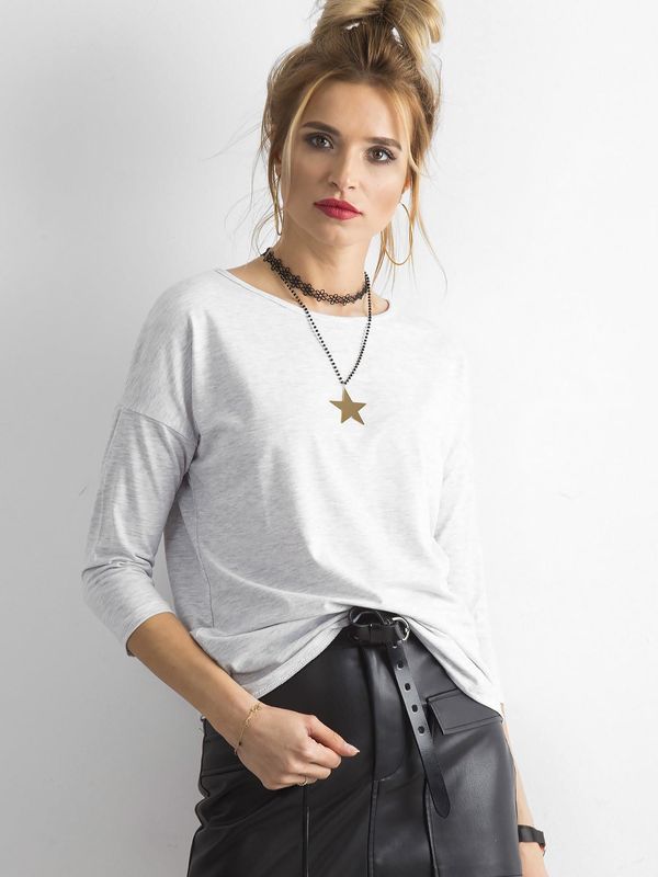 Fashionhunters Light gray April blouse