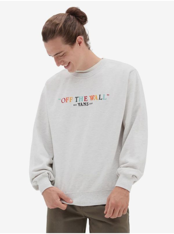 Vans Light gray men's sweatshirt VANS Rainbow Script Crew - Men