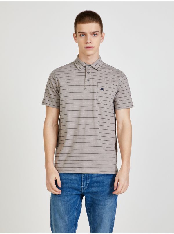 Lerros Light gray striped polo shirt LERROS - Men