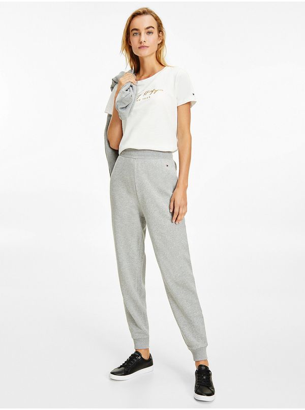 Tommy Hilfiger Light gray women's sweatpants Tommy Hilfiger - Women