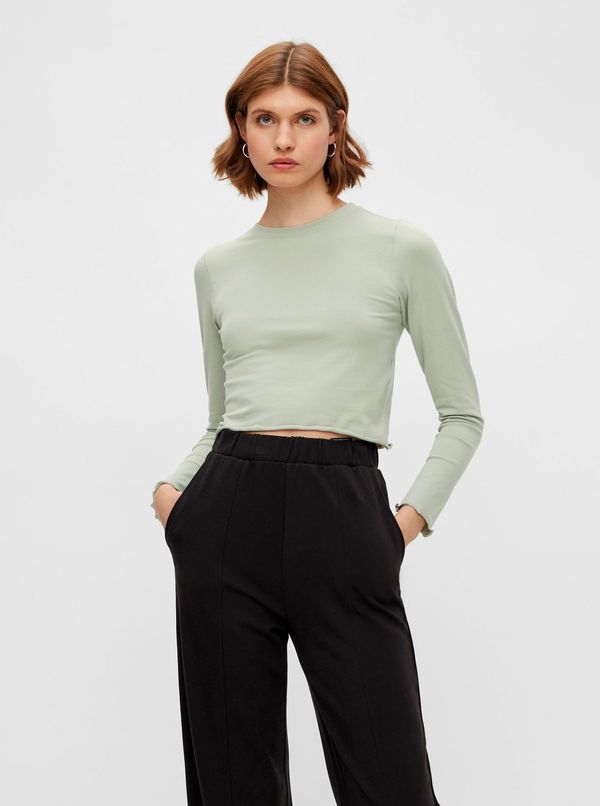 Pieces Light Green Crop Top Pieces Maddi - Women