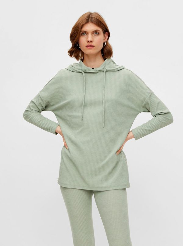 Pieces Light Green Hoodie Pieces Ribbi - Women