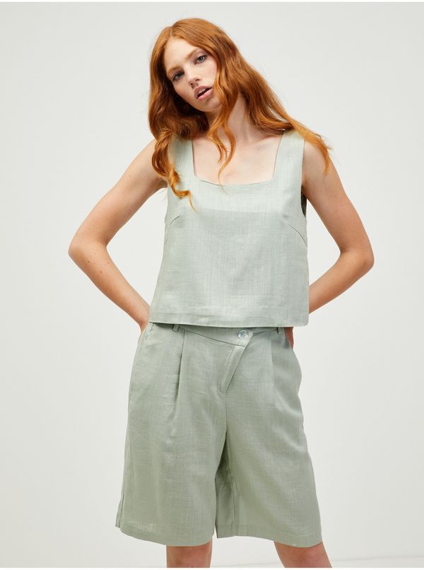 Vero Moda Light Green Loose Cropped Tank Top VERO MODA Josie - Women