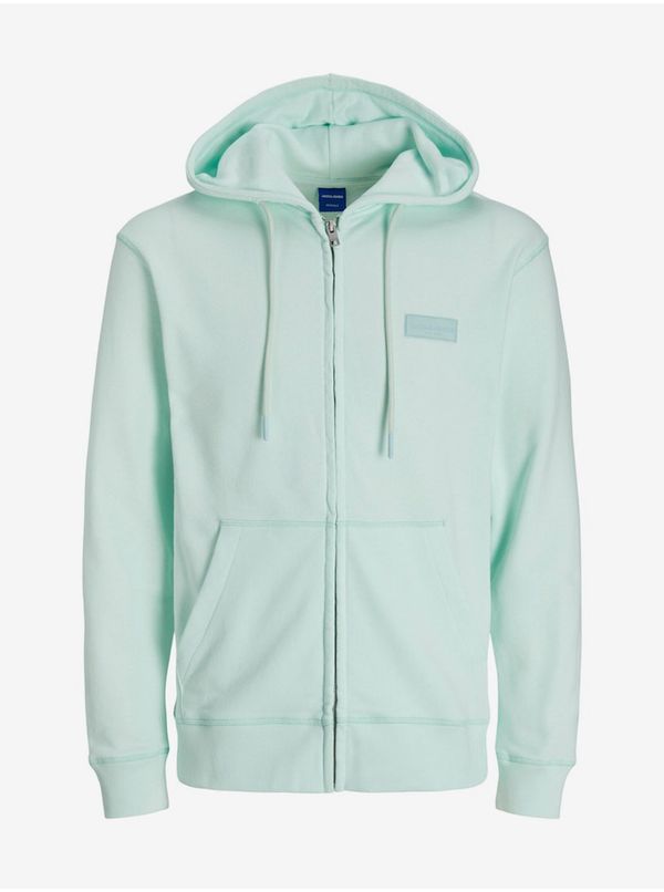 Jack & Jones Light Green Men's Zipper Hoodie Jack & Jones Faded - Men's