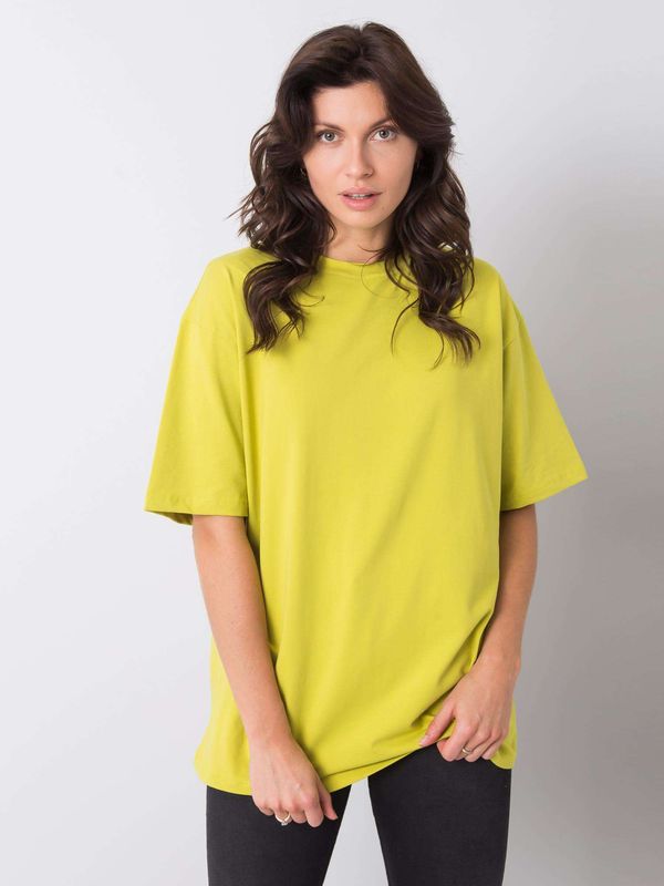 Fashionhunters Light green T-shirt by Juliet RUE PARIS