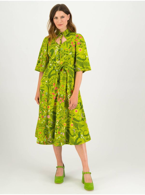 Blutsgeschwister Light Green Women Floral Dress Blutsgeschwister Sneaky Diamon - Women