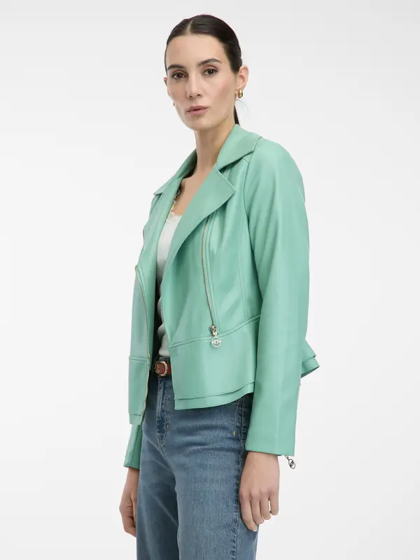 Orsay Light green women's faux leather jacket ORSAY - Women's