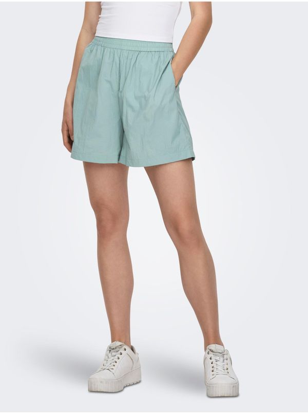 Only Light Green Womens Rustling Shorts ONLY Nellie - Women