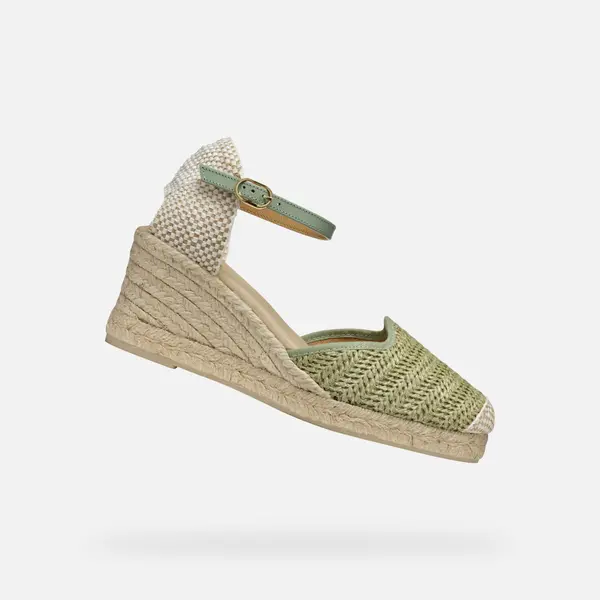 GEOX Light green women's sandals Geox Gelsa Low - Women's