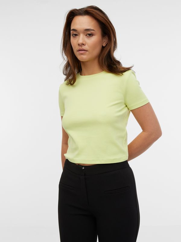 Orsay Light green women's short T-shirt ORSAY