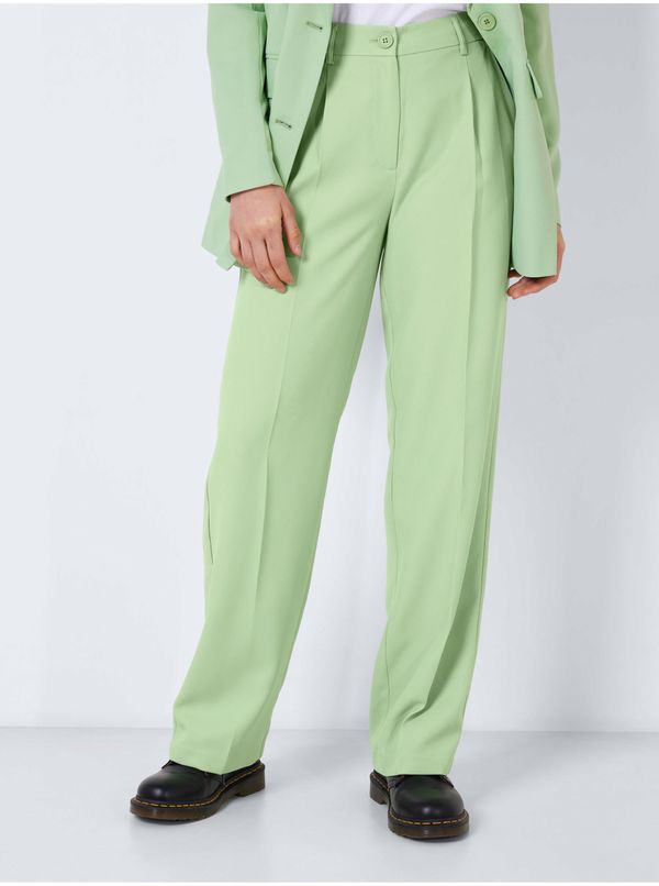 Noisy May Light Green Women's Trousers Noisy May Drewie - Women