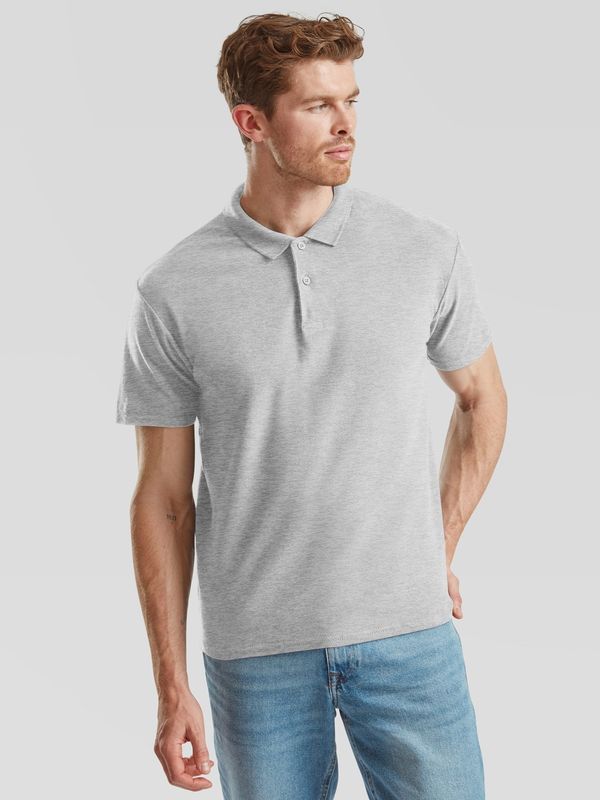 Fruit of the Loom Light Grey Men's Polo Shirt Original Polo Friut of the Loom