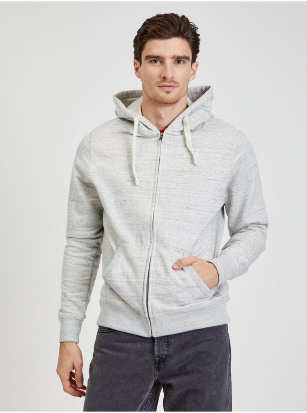 Blend Light Grey Men's Zipped Sweatshirt Blend - Men