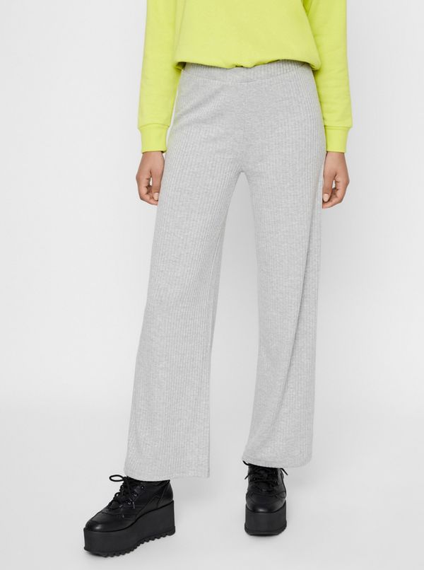 Pieces Light Grey Pants Pieces Molly - Women