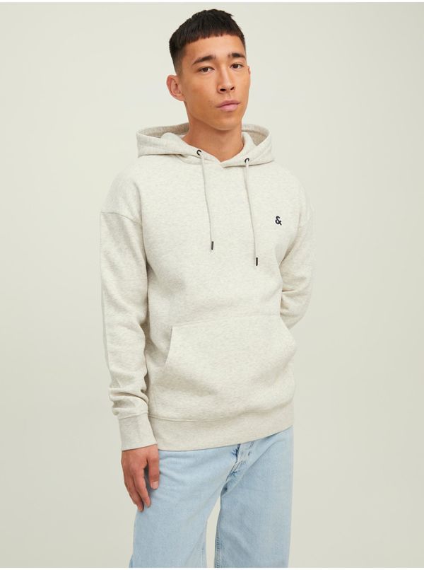 Jack & Jones Light grey striped hoodie Jack & Jones Star - Men's