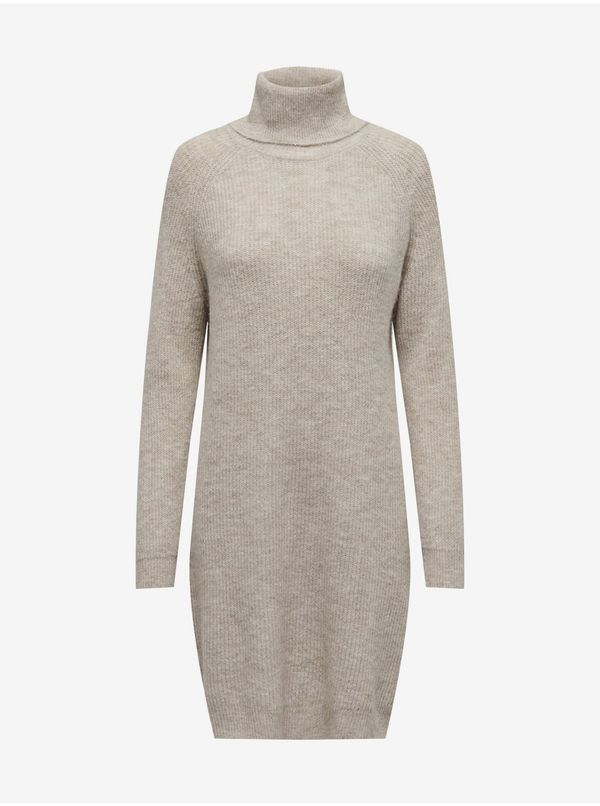 Only Light grey women's brindle sweater dress ONLY Silly - Women