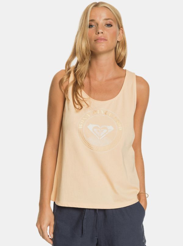 Roxy Light Orange Tank Top with Roxy Print - Women