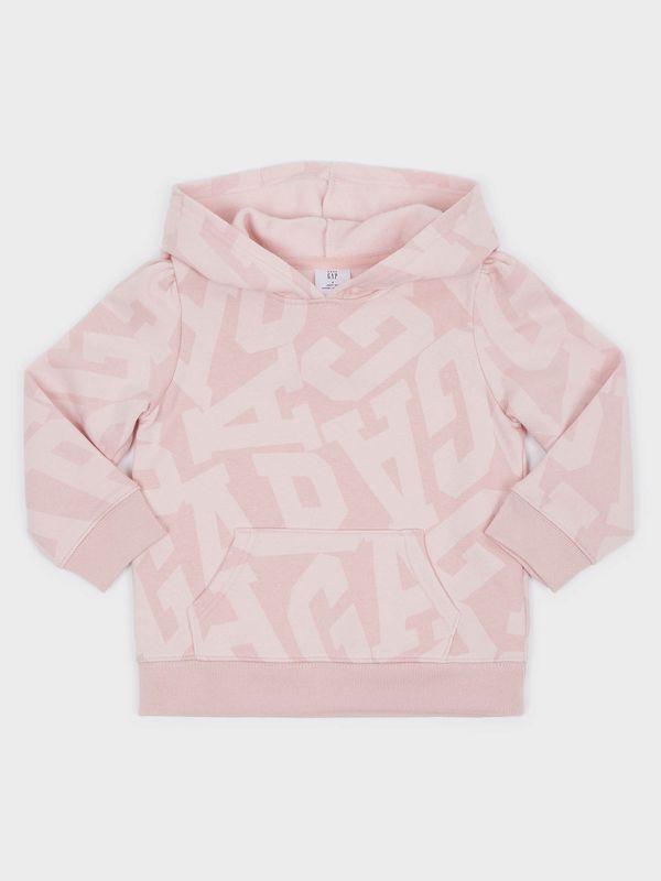 GAP Light pink girls' patterned sweatshirt GAP