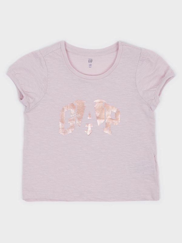 GAP Light pink girls' T-shirt with GAP logo