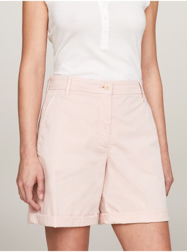 Tommy Hilfiger Light pink women's chino shorts Tommy Hilfiger - Women's