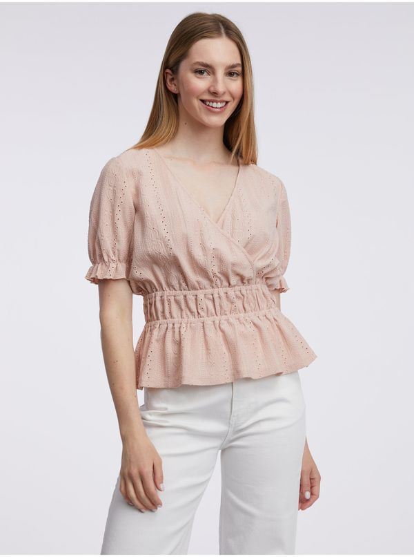 Orsay Light pink women's patterned blouse ORSAY