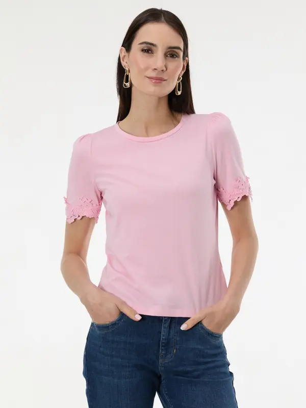 Orsay Light pink women's short sleeve T-shirt ORSAY - Women's