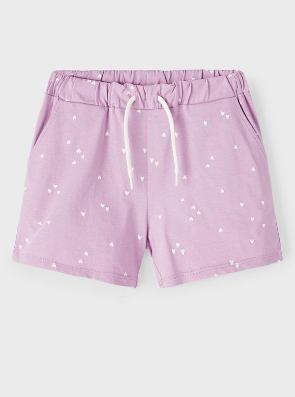 name it Light purple girly patterned shorts name it Henny - Girls