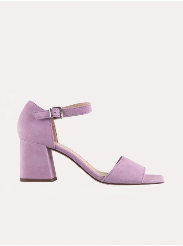 Högl Light purple women's leather heeled sandals Högl Beatrice
