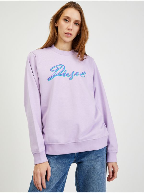 Diesel Light purple women's sweatshirt Diesel Felpa