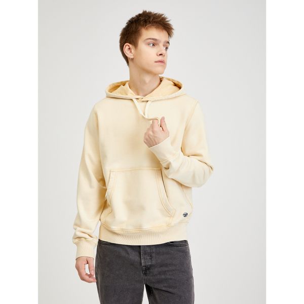 Diesel Light Yellow Mens Hoodie Diesel - Men