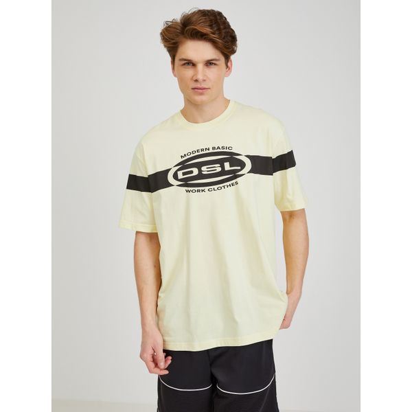 Diesel Light Yellow Men's T-Shirt Diesel - Men