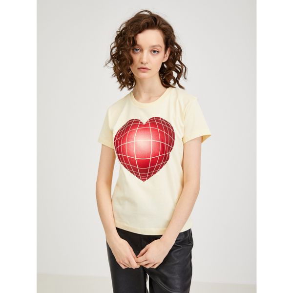 Diesel Light Yellow Women T-Shirt Diesel - Women