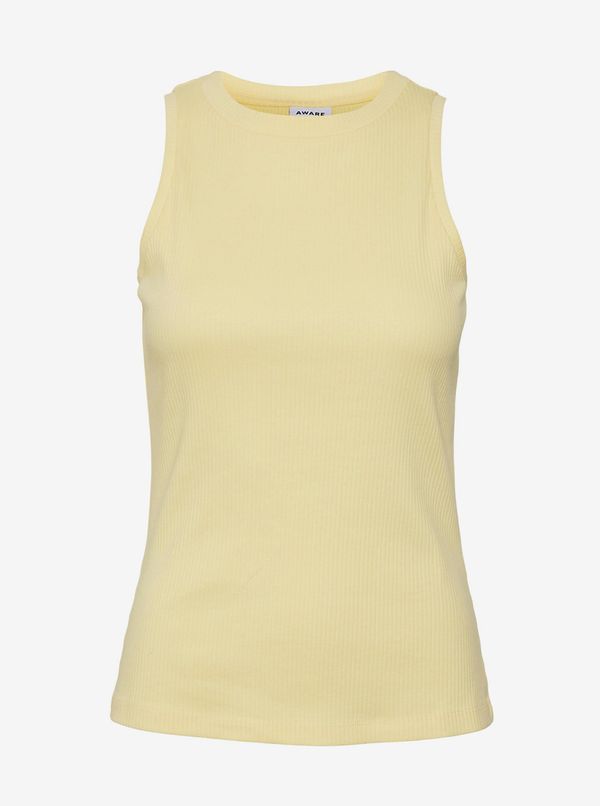 AWARE by VERO MODA Light yellow womens ribbed basic tank top AWARE by VERO MODA Lavende - Women