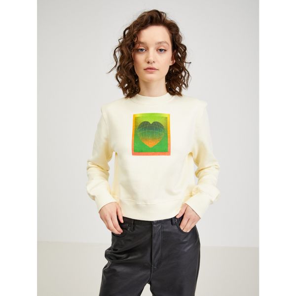 Diesel Light Yellow Womens Sweatshirt Diesel - Women