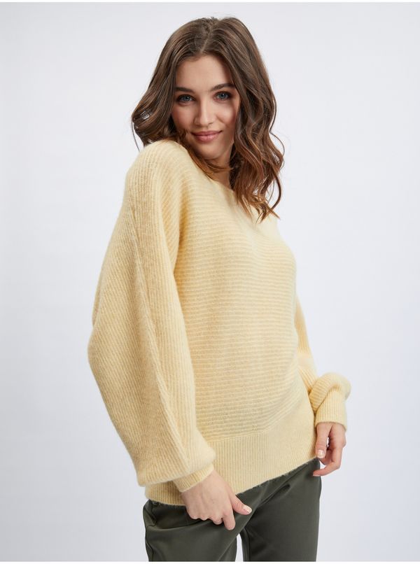 Orsay Light yellow women's wool sweater ORSAY