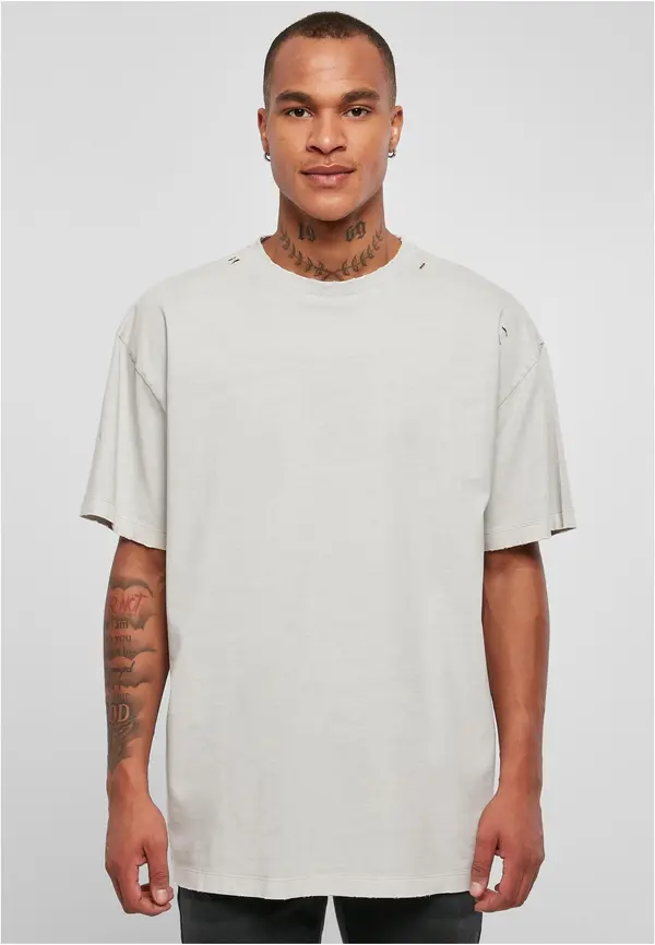 Urban Classics Lightweight Asphalt T-Shirt Oversized Distressed Tee