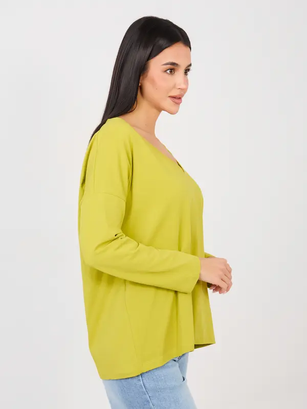 RUE PARIS Limeta bluza z dolgimi rokavi