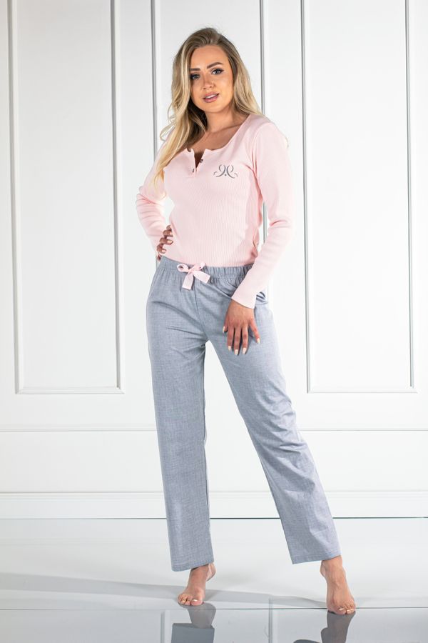 Momenti Per Me Linda Pyjamas Pink-Grey Pink-Grey