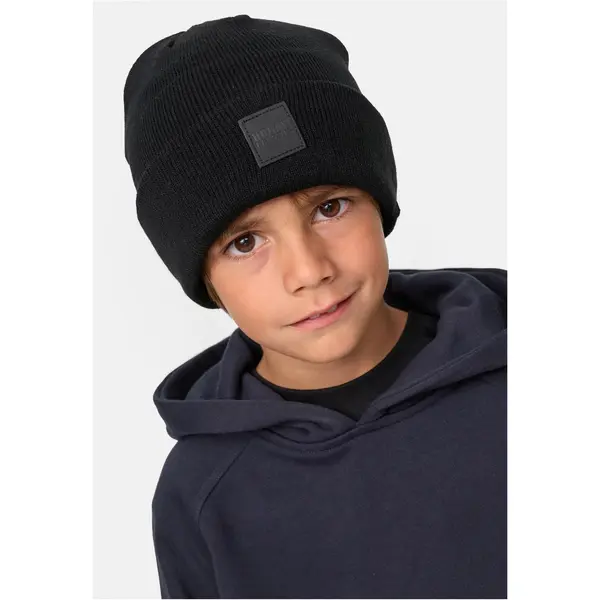 Urban Classics Logopatch Beanie Kids 2-Pack Black/Royal Blue