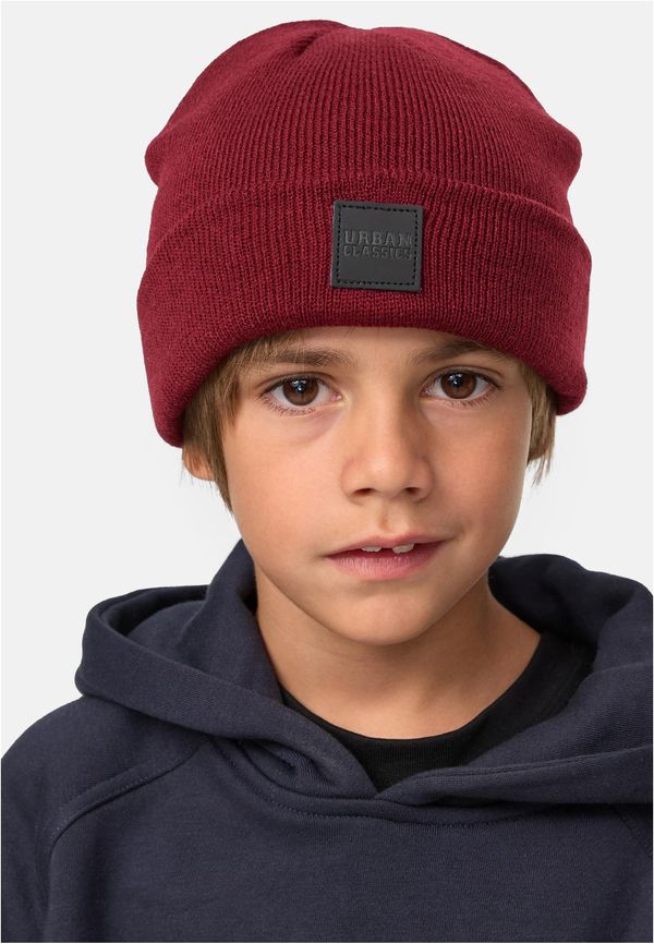 Urban Classics Kids Logopatch Beanie Kids 2-Pack Coal+Burgundy