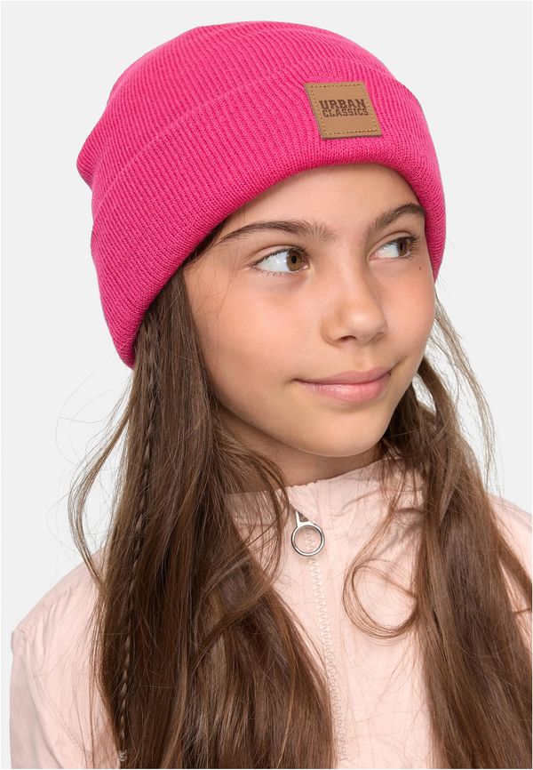 Urban Classics Kids Logopatch Beanie Kids 2-Pack pink/heatherwhite